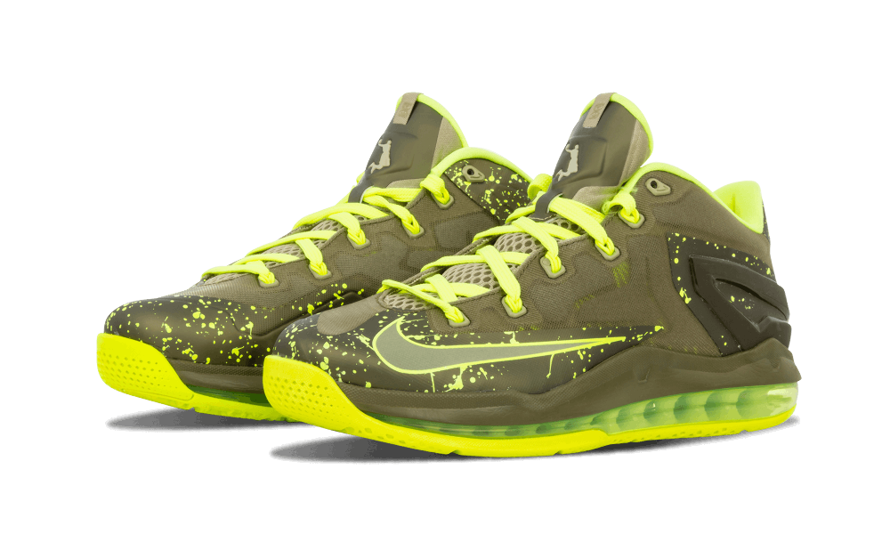 Nike Max Lebron 11 Low Mdm Khaki/mdm Khk-vlt-mdm Olv