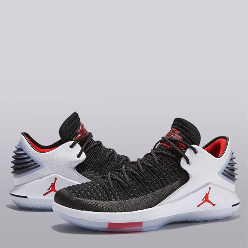Jordan Xxxii Low Basketball Shoe - Black/university Red-white - Mens
