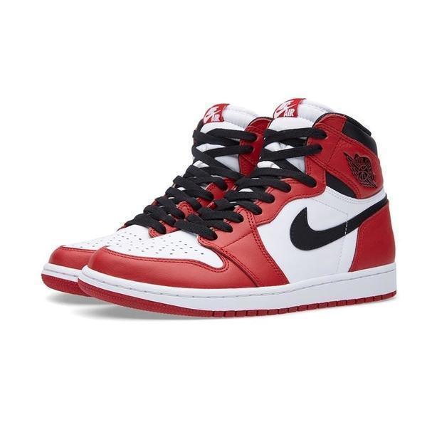 Men's Jordan 1 Retro High Og Basketball Shoes - Red White