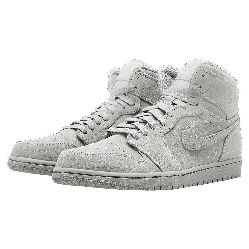 Men's Jordan 1 Retro High Suede Basketball Shoes - Cool Gray