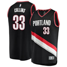 Load image into Gallery viewer, Zach Collins Portland Trail Blazers Fast Break Player Jersey  Icon Edition  Black