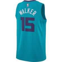 Load image into Gallery viewer, Men&#39;s Jordan Brand Kemba Walker Teal Charlotte Hornets Swingman Sponsor Patch Jersey – Icon Edition  Aqua