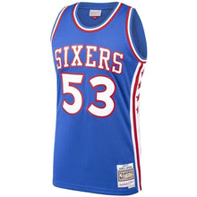 Load image into Gallery viewer, ̀53 - Men&#39;s Mitchell &amp; Ness Darryl Dawkins Royal Philadelphia 76ers 1976-77 Hardwood Classics Swingman Jersey - Royal
