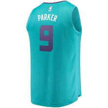 Load image into Gallery viewer, Men&#39;s Fanatics Branded Tony Parker Teal Charlotte Hornets Fast Break Replica Jersey – Icon Edition  Aqua