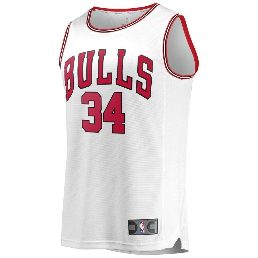 Youth Fanatics Branded Wendell Carter Jr. White Chicago Bulls Fast Break Replica Jersey  Association Edition  White