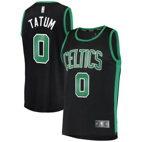 Men's Fanatics Branded Jayson Tatum Black Boston Celtics Fast Break Replica Jersey  Statement Edition  Black