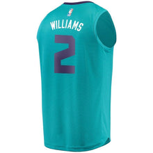 Load image into Gallery viewer, Men&#39;s Fanatics Branded Marvin Williams Teal Charlotte Hornets Fast Break Replica Player Jersey  Icon Edition  Aqua