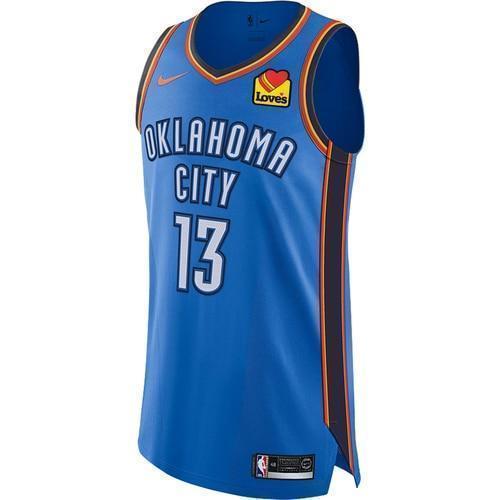 Oklahoma City Thunder Paul George Authentic Jersey  Blue
