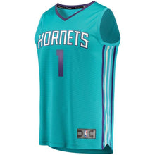 Load image into Gallery viewer, Men&#39;s Fanatics Branded Malik Monk Teal Charlotte Hornets Fast Break Replica Jersey  Icon Edition  Aqua