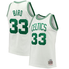 Load image into Gallery viewer, Men&#39;s Mitchell &amp; Ness Larry Bird White Boston Celtics  Hardwood Classics Swingman Jersey  White