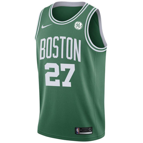 Men's Nike Daniel Theis Green Boston Celtics Swingman Sponsor Patch Jersey  Icon Edition  Green