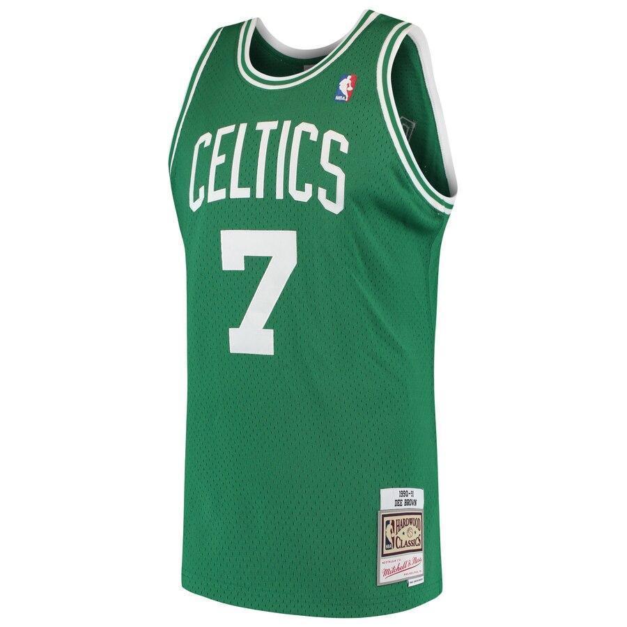 Men's Mitchell & Ness Dee Brown Kelly Green Boston Celtics  Hardwood Classics Swingman Jersey  Green
