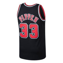 Load image into Gallery viewer, Men&#39;s Mitchell &amp; Ness Scottie Pippen Black Chicago Bulls  Hardwood Classics Swingman Jersey  Black