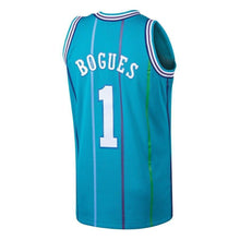 Load image into Gallery viewer, Men&#39;s Mitchell &amp; Ness Muggsy Bogues Teal Charlotte Hornets  Hardwood Classics Swingman Jersey  Aqua