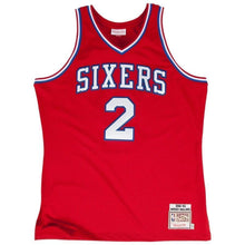 Load image into Gallery viewer, Men&#39;s Mitchell &amp; Ness Moses Malone Red Philadelphia 7ers  # Authentic Jersey  Red