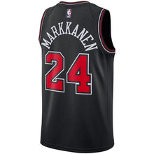 Load image into Gallery viewer, Men&#39;s Nike Lauri Markkanen Black Chicago Bulls Replica Swingman Jersey  Statement Edition  Black