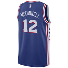 Load image into Gallery viewer, Men&#39;s Nike T.J. McConnell Royal Philadelphia 7ers Swingman Sponsor Patch Jersey  Icon Edition  Royal