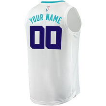 Load image into Gallery viewer, Men&#39;s Fanatics Branded White Charlotte Hornets Fast Break Custom Replica Jersey  Association Edition   White