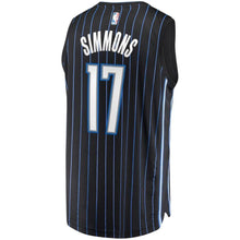 Load image into Gallery viewer, Men&#39;s Fanatics Branded Jonathon Simmons Black Orlando Magic Fast Break Replica Player Jersey  Statement Edition  Black