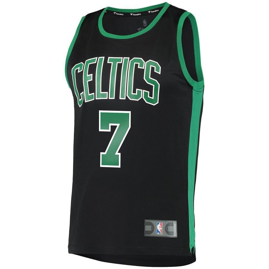 Men's Fanatics Branded Jaylen Brown Black Boston Celtics Fast Break Replica Jersey  Statement Edition  Black