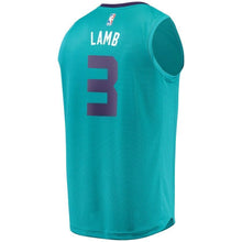 Load image into Gallery viewer, Men&#39;s Fanatics Branded Jeremy Lamb Teal Charlotte Hornets Fast Break Replica Player Jersey  Icon Edition  Aqua
