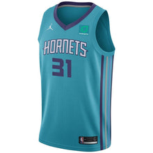 Load image into Gallery viewer, Men&#39;s Jordan Brand Joe Chealey Teal Charlotte Hornets Swingman Sponsor Patch Jersey – Icon Edition  Aqua