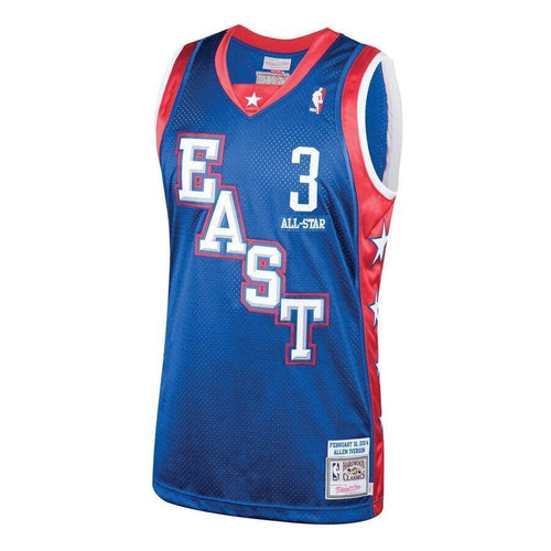 Men's Mitchell & Ness Allen Iverson Blue Eastern Conference  AllStar Hardwood Classics Authentic Jersey  Royal