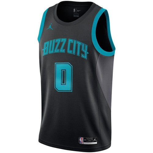 Men's Jordan Brand Miles Bridges Black Charlotte Hornets City Edition Swingman Jersey  Black