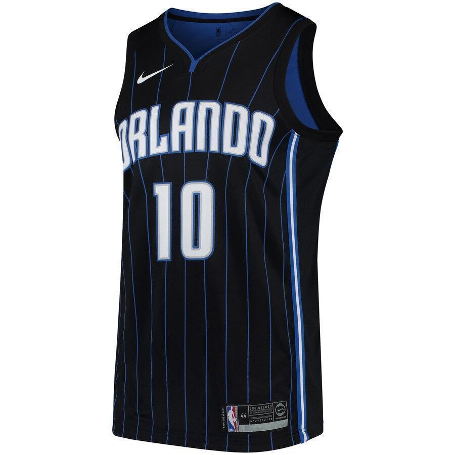 Men's Nike Evan Fournier Black Orlando Magic Swingman Jersey  Statement Edition  Black