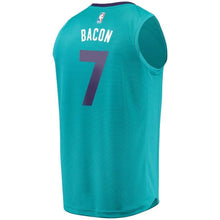 Load image into Gallery viewer, Youth Fanatics Branded Dwayne Bacon Teal Charlotte Hornets Fast Break Player Jersey  Icon Edition  Aqua