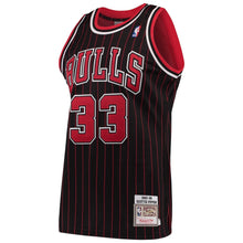 Load image into Gallery viewer, Men&#39;s Mitchell &amp; Ness Scottie Pippen Black Chicago Bulls  Hardwood Classics Authentic Jersey  Black