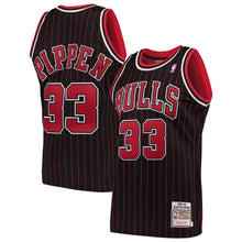 Load image into Gallery viewer, Men&#39;s Mitchell &amp; Ness Scottie Pippen Black Chicago Bulls  Hardwood Classics Authentic Jersey  Black