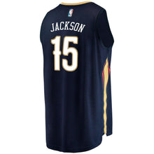Load image into Gallery viewer, Men&#39;s Fanatics Branded Frank Jackson Navy New Orleans Pelicans Fast Break Replica Player Jersey  Icon Edition  Navy