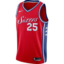 Load image into Gallery viewer, Men&#39;s Nike Ben Simmons Red Philadelphia 7ers Swingman Jersey  Statement Edition  Red