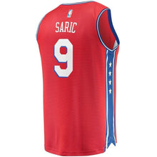 Load image into Gallery viewer, Men&#39;s Fanatics Branded Dario Saric Red Philadelphia 7ers Fast Break Replica Player Jersey  Statement Edition  Red