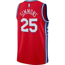 Load image into Gallery viewer, Men&#39;s Nike Ben Simmons Red Philadelphia 7ers Swingman Jersey  Statement Edition  Red