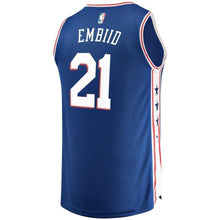Load image into Gallery viewer, Men&#39;s Fanatics Branded Joel Embiid Royal Philadelphia 7ers Fast Break Replica Jersey  Icon Edition  Royal