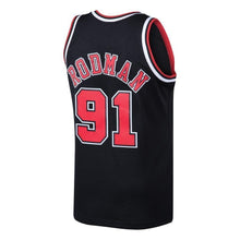 Load image into Gallery viewer, Men&#39;s Mitchell &amp; Ness Dennis Rodman Black Chicago Bulls  Hardwood Classics Swingman Jersey  Black