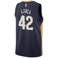 Load image into Gallery viewer, Men&#39;s Nike Alexis Ajinca Navy New Orleans Pelicans Swingman Sponsor Patch Jersey  Navy