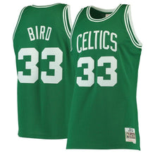 Load image into Gallery viewer, Men&#39;s Mitchell &amp; Ness Larry Bird Kelly Green Boston Celtics  Hardwood Classics Swingman Jersey Green
