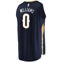 Load image into Gallery viewer, Men&#39;s Fanatics Branded Troy Williams Navy New Orleans Pelicans Fast Break Replica Jersey – Icon Edition  Navy