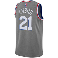Load image into Gallery viewer, Men&#39;s Nike Joel Embiid Gray Philadelphia 7ers City Edition Swingman Jersey  Gray