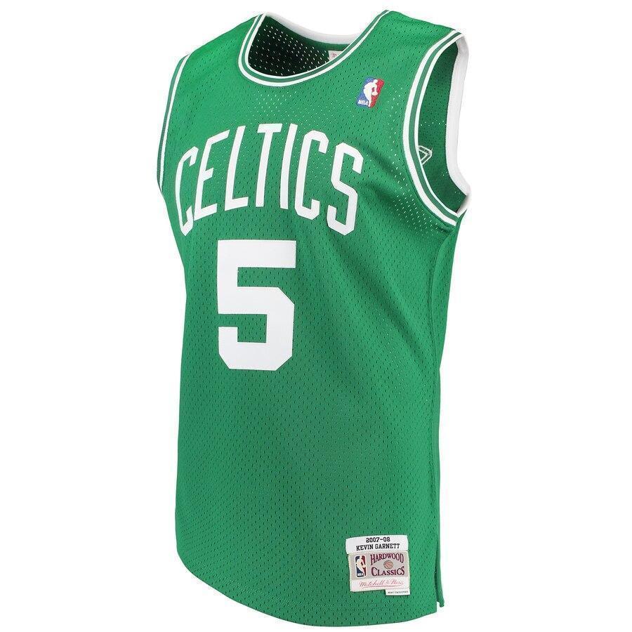 Men's Mitchell & Ness Kevin Garnett Kelly Green Boston Celtics  Hardwood Classics Swingman Jersey  Green