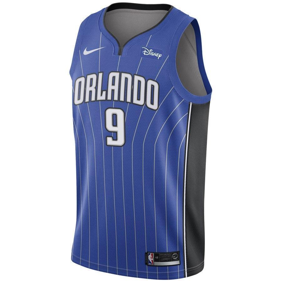 Men's Nike Nikola Vucevic Royal Orlando Magic Swingman Sponsor Patch Jersey  Icon Edition Blue