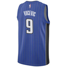 Load image into Gallery viewer, Men&#39;s Nike Nikola Vucevic Royal Orlando Magic Swingman Sponsor Patch Jersey  Icon Edition Blue