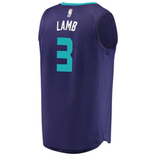 Load image into Gallery viewer, Men&#39;s Fanatics Branded Jeremy Lamb Purple Charlotte Hornets Fast Break Replica Player Jersey  Statement Edition  Purple