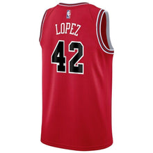 Load image into Gallery viewer, Men&#39;s Nike Robin Lopez Red Chicago Bulls Swingman Sponsor Patch Jersey – Icon Edition  Red
