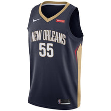Load image into Gallery viewer, Men&#39;s Nike E&#39;Twaun Moore Navy New Orleans Pelicans Swingman Sponsor Patch Jersey  Navy