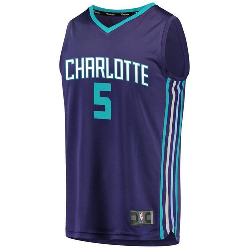 Men's Fanatics Branded Nicolas Batum Purple Charlotte Hornets Fast Break Replica Player Jersey  Statement Edition  Purple
