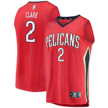 Load image into Gallery viewer, Men&#39;s Fanatics Branded Ian Clark Red New Orleans Pelicans Fast Break Replica Player Jersey  Statement Edition  Red